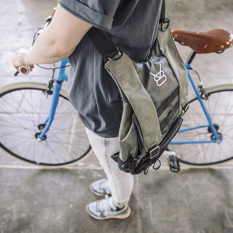 Sac à dos urbain polyvalent - URB 11.1 kaki ouvert