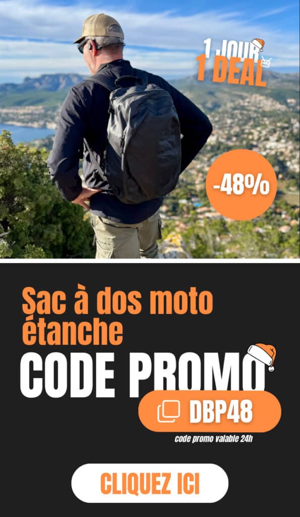 1 jour 1 deal - Dimanche 21 décembre : sac à dos moto étanche