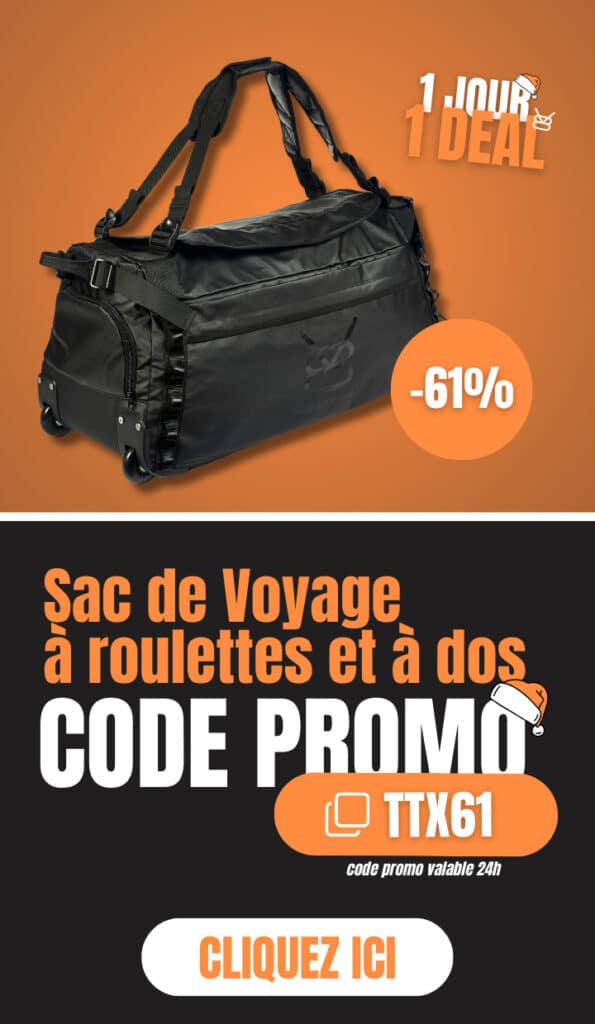 1 jour 1 deal - Mercredi 17 décembre : sac de voyage à roulettes et à dos